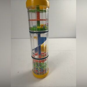 Vintage Rainmaker Rain Stick Baby Rattle Bead Drop Sensory Toy